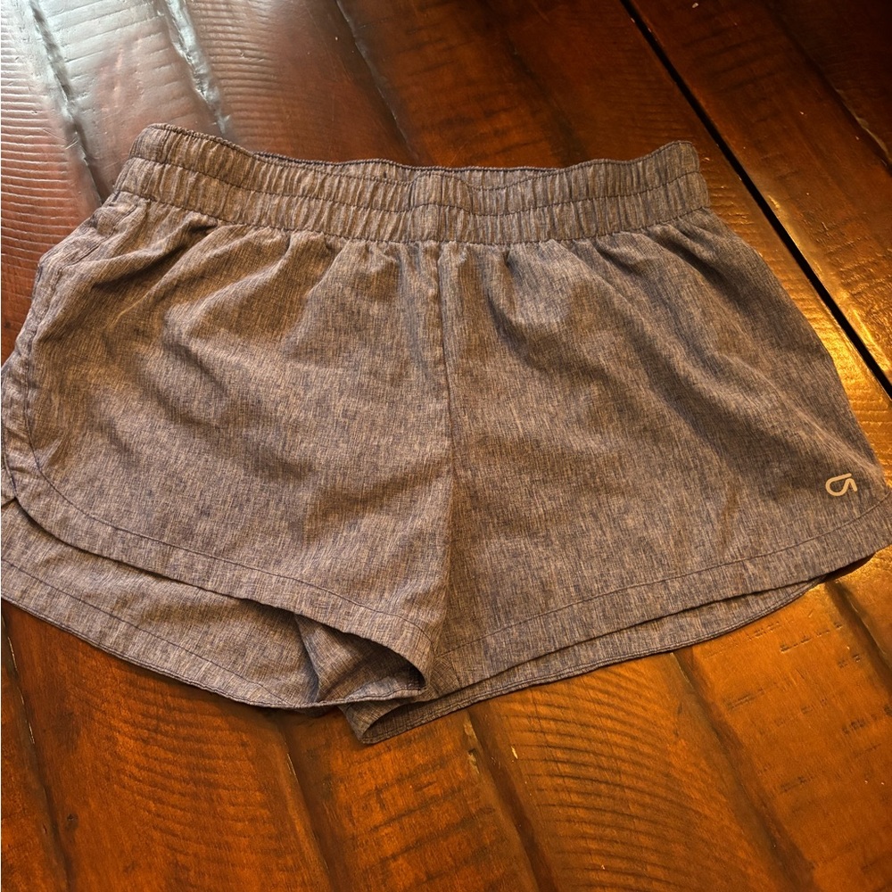 GAP Women's Heathered Blue Athletic Shorts